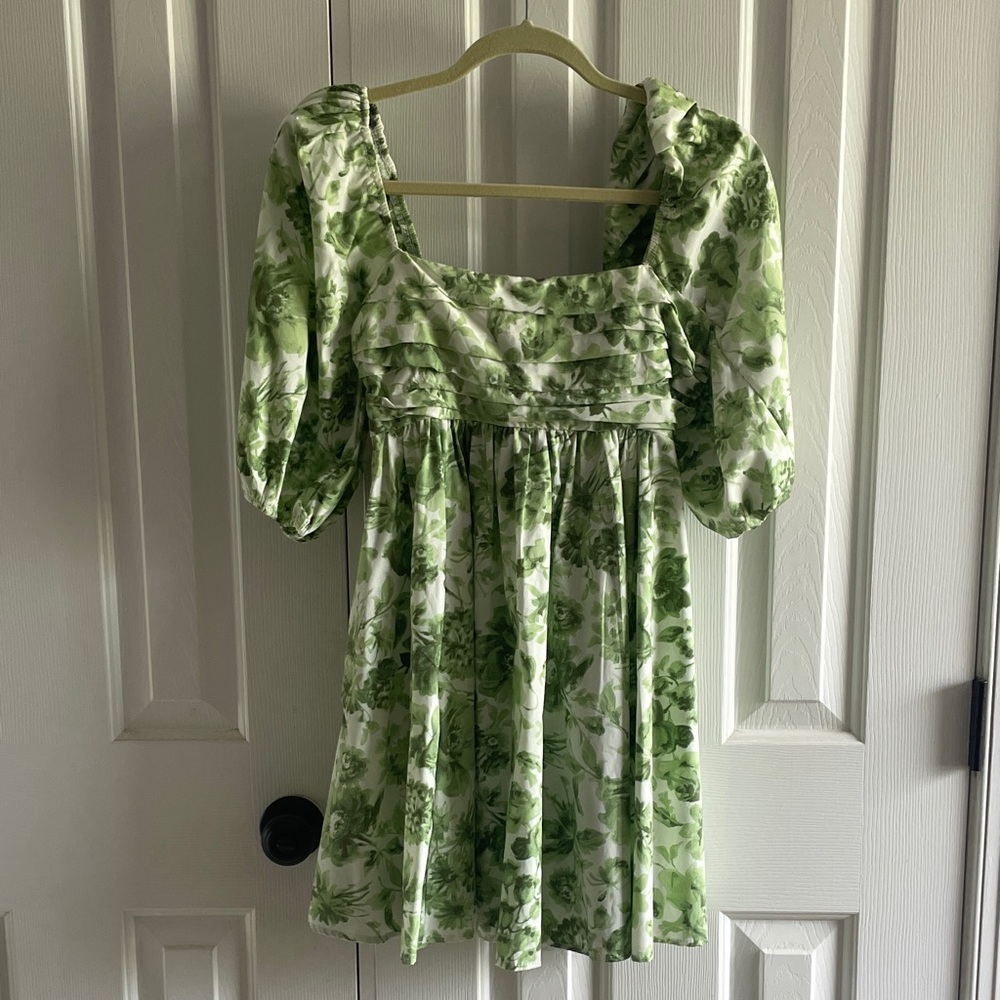 Abercrombie & Fitch Green Floral Dress *New With Tags*